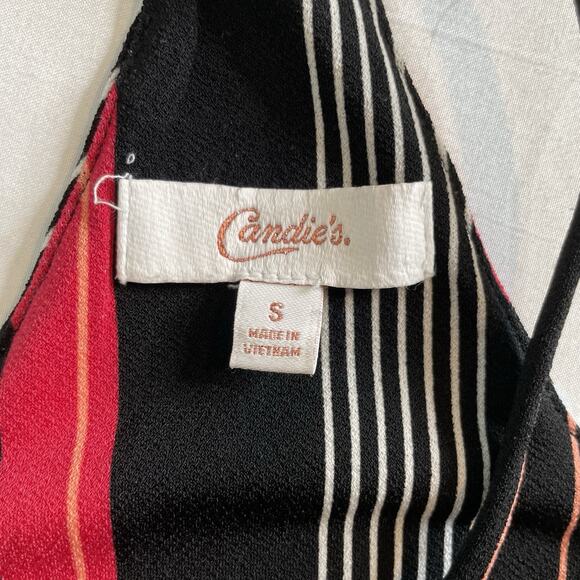 Candies‎ Women's Striped Halter Hi Low Maxi Dress Size S Summer Party Y2K Vibes - Picture 5 of 13